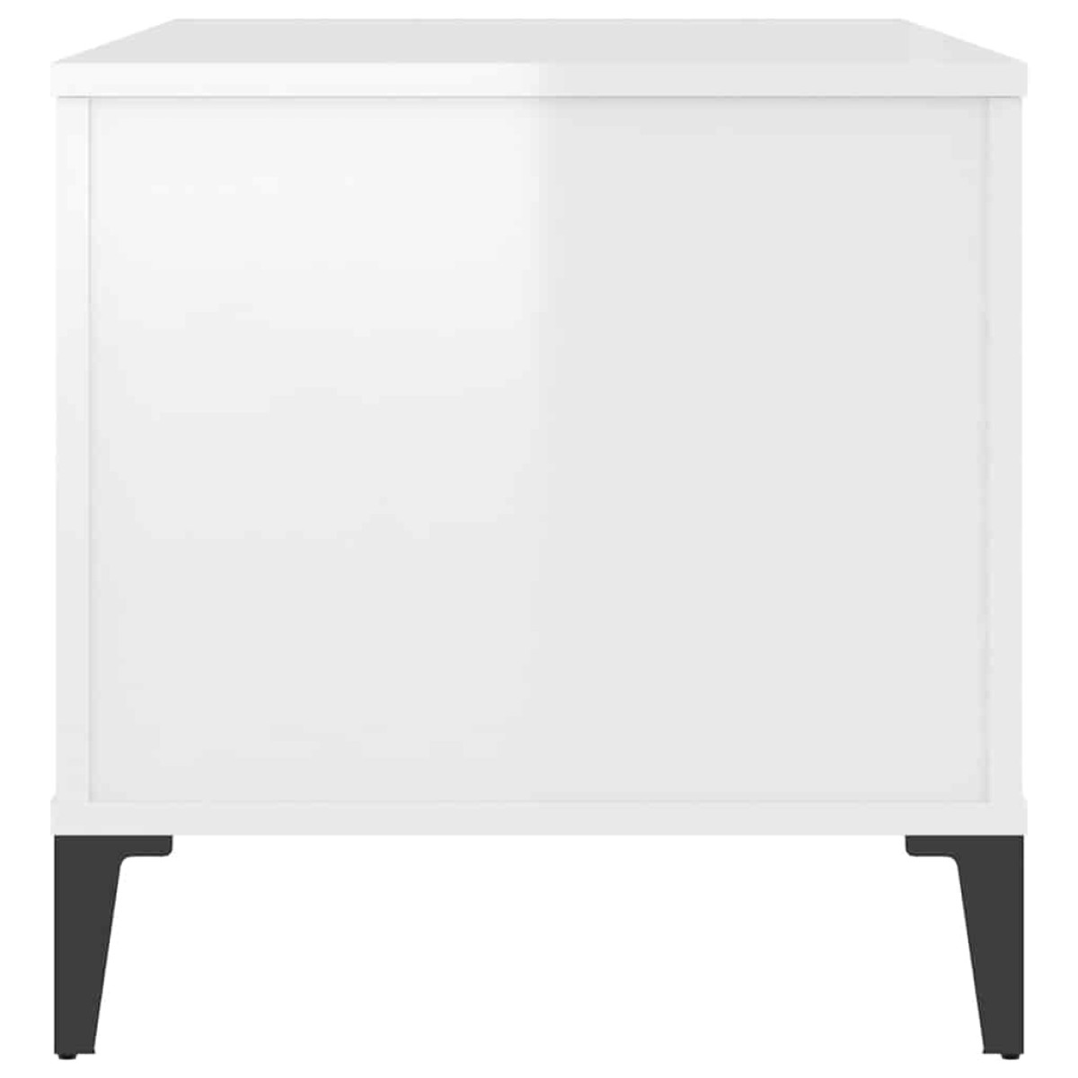 vidaXL Τραπεζάκι Σαλονιού Γυαλ. Λευκό 90x44,5x45 εκ. Επεξεργ. Ξύλο