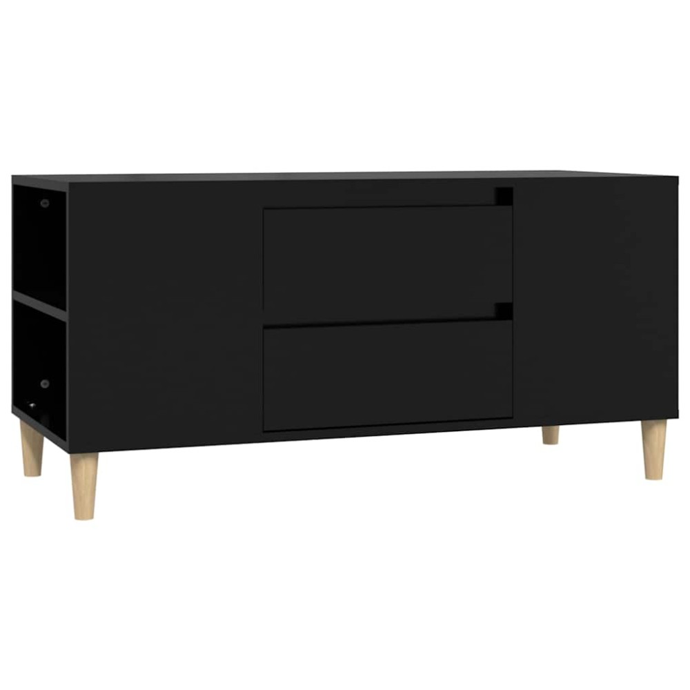 vidaXL Έπιπλο Τηλεόρασης Μαύρο 102x44,5x50 εκ. Επεξεργασμένο Ξύλο