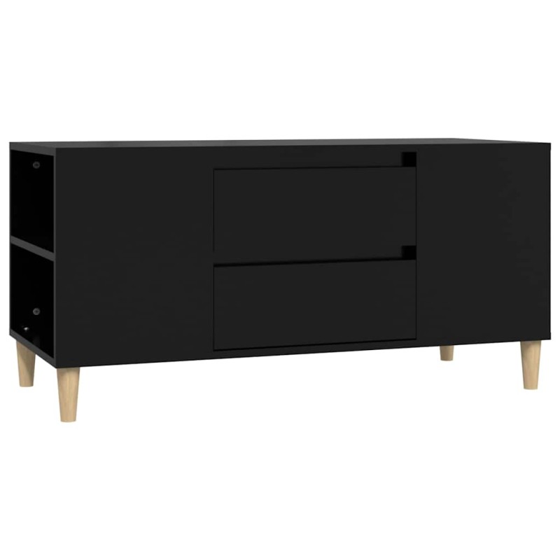vidaXL Έπιπλο Τηλεόρασης Μαύρο 102x44,5x50 εκ. Επεξεργασμένο Ξύλο