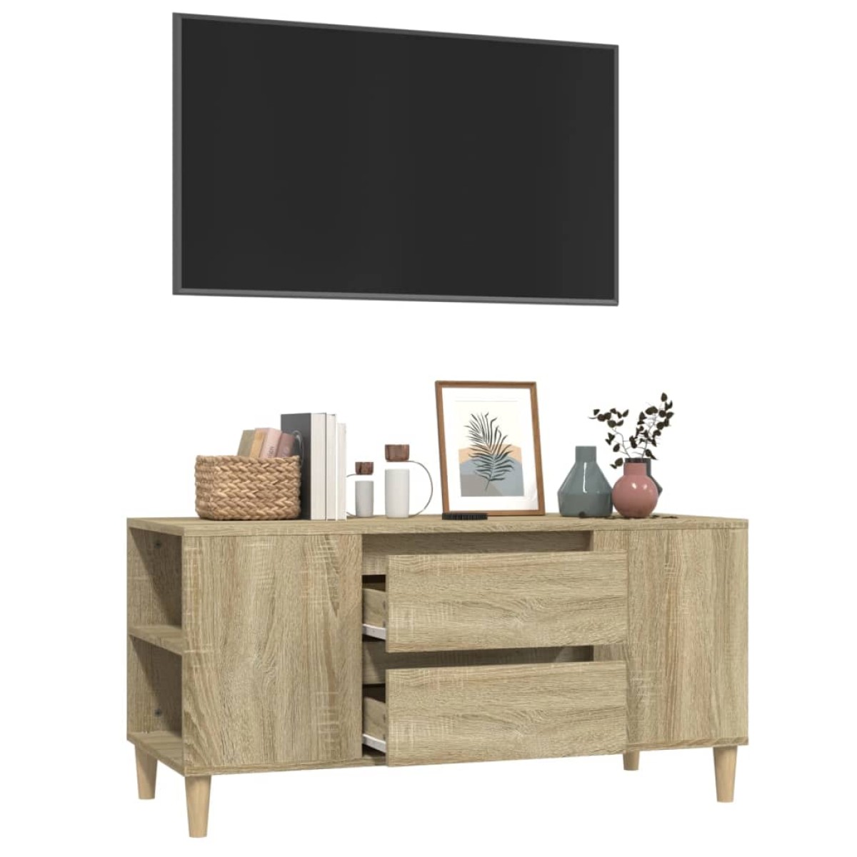 vidaXL Έπιπλο Τηλεόρασης Sonoma Δρυς 102x44,5x50 εκ. Επεξ. Ξύλο