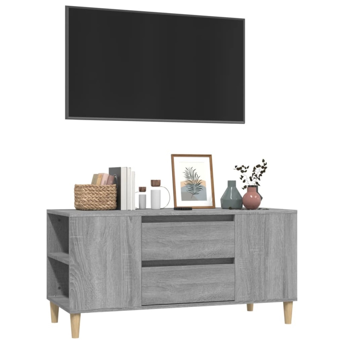 vidaXL Έπιπλο Τηλεόρασης Γκρι Sonoma 102x44,5x50εκ. Επεξεργασμένο Ξύλο