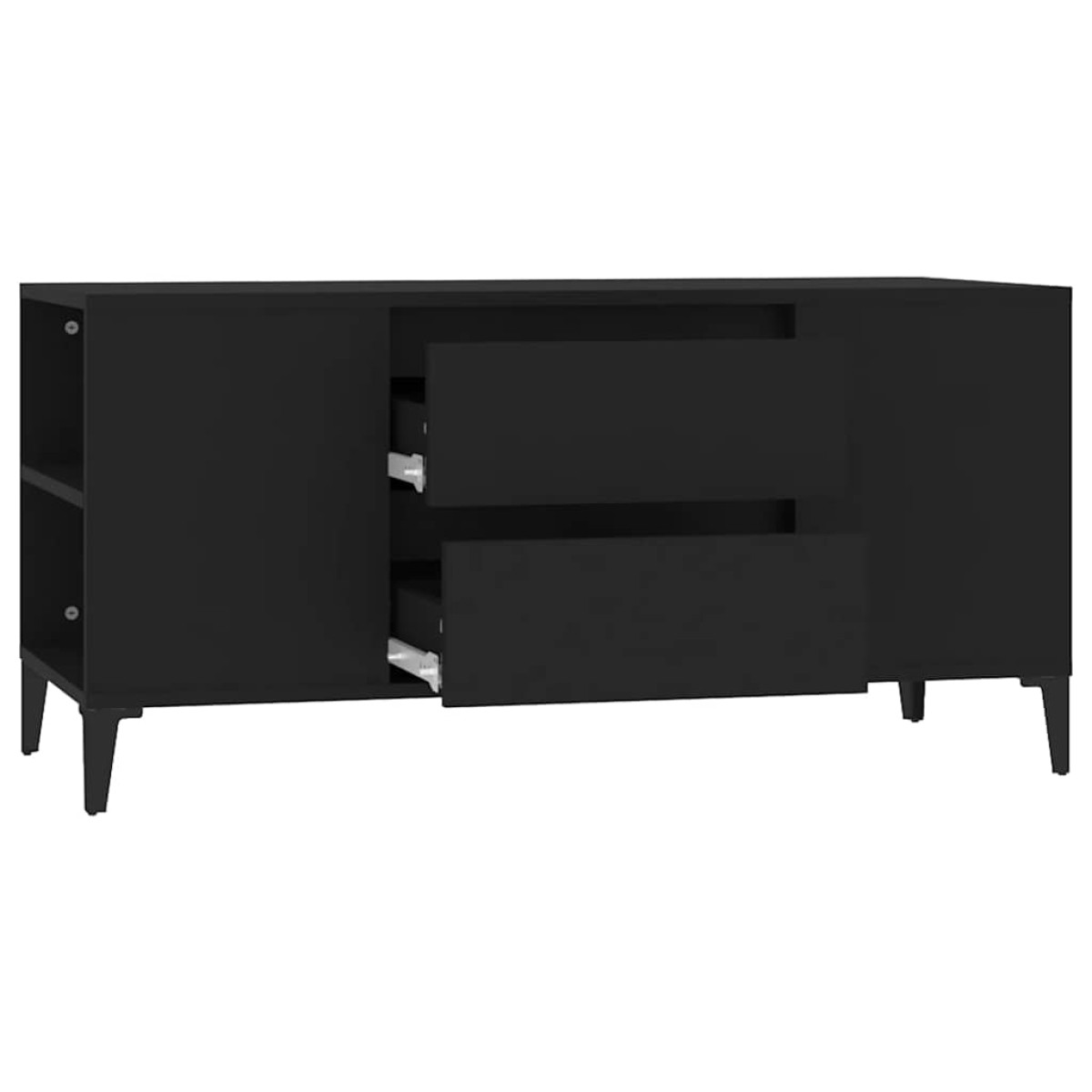 vidaXL Έπιπλο Τηλεόρασης Μαύρο 102x44,5x50 εκ. Επεξεργασμένο Ξύλο