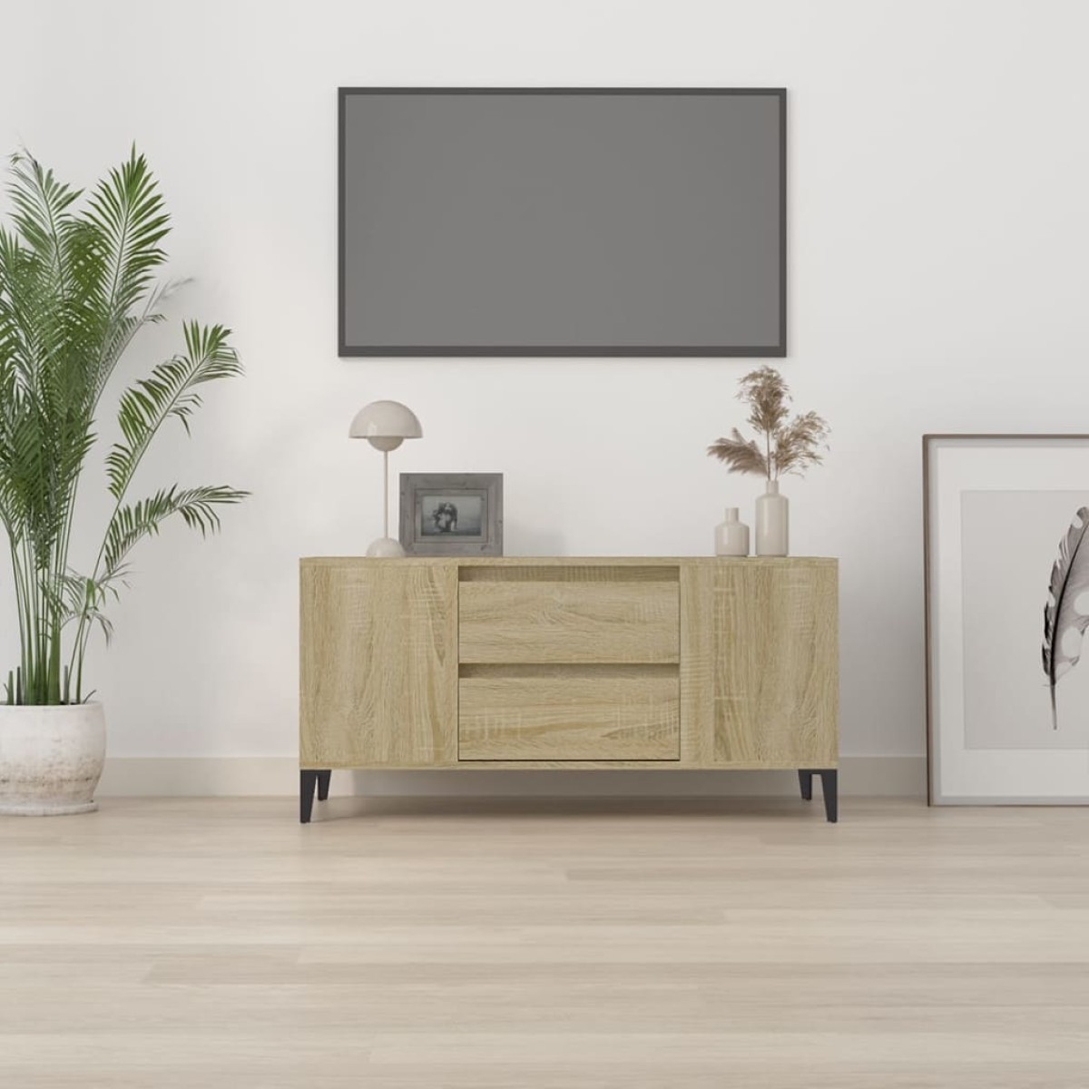 vidaXL Έπιπλο Τηλεόρασης Sonoma Δρυς 102x44,5x50 εκ. Επεξ. Ξύλο