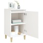 vidaXL Κομοδίνα 2 τεμ. Γυαλ. Λευκό 40x35x70 εκ. από Επεξεργασμένο Ξύλο