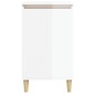 vidaXL Κομοδίνα 2 τεμ. Γυαλ. Λευκό 40x35x70 εκ. από Επεξεργασμένο Ξύλο