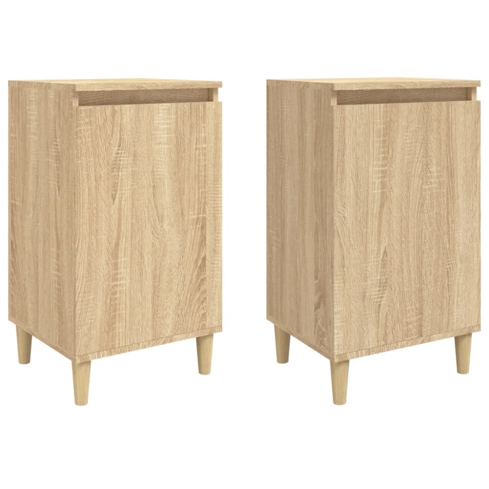 vidaXL Κομοδίνα 2 τεμ. Sonoma Δρυς 40x35x70 εκ. από Επεξεργασμένο Ξύλο