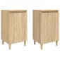 vidaXL Κομοδίνα 2 τεμ. Sonoma Δρυς 40x35x70 εκ. από Επεξεργασμένο Ξύλο