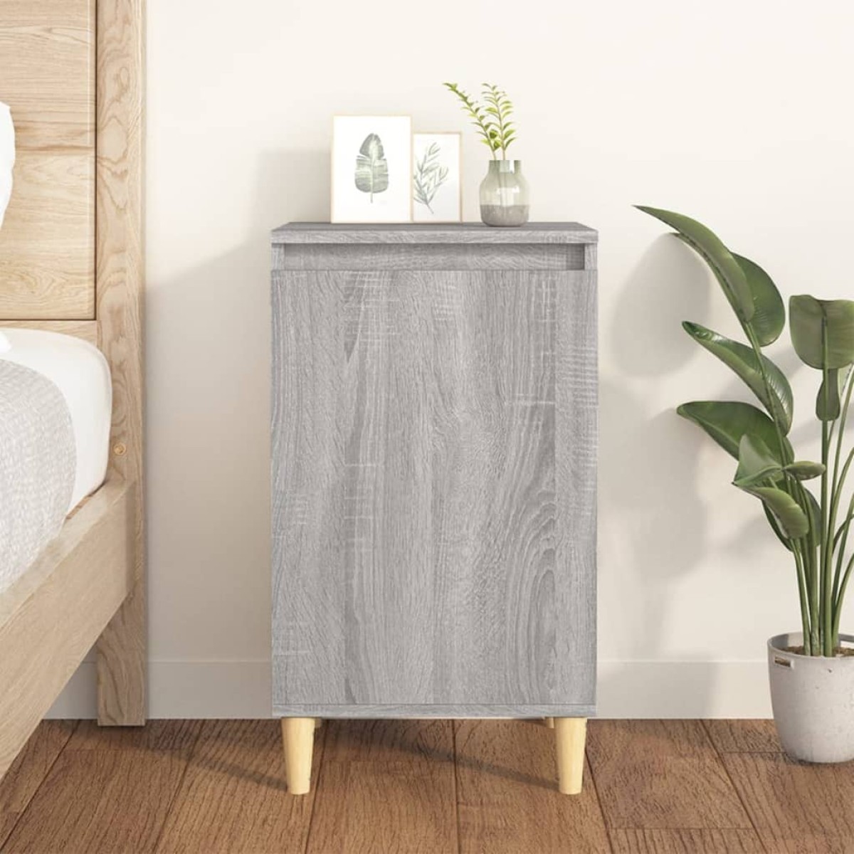 vidaXL Κομοδίνο Γκρι Sonoma 40x35x70 εκ. από Επεξεργασμένο Ξύλο