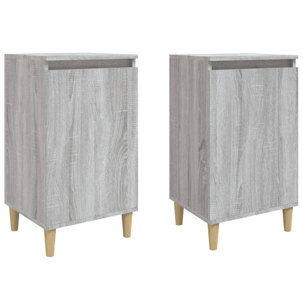 vidaXL Κομοδίνα 2 τεμ. Γκρι Sonoma 40x35x70 εκ. από Επεξεργασμένο Ξύλο