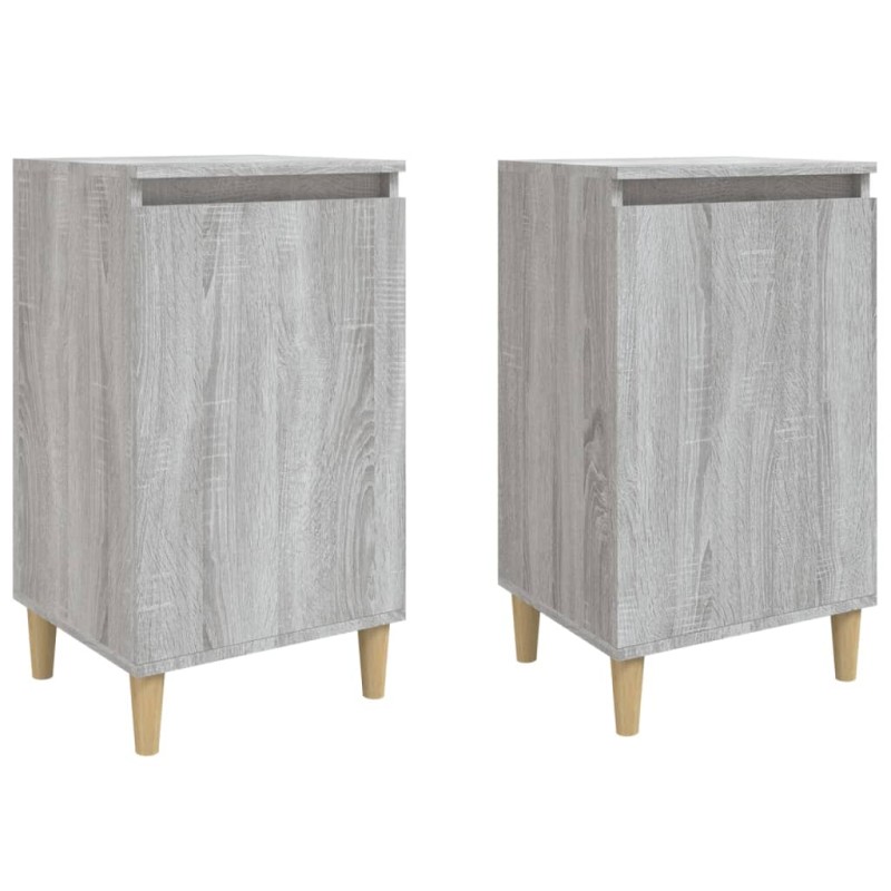 vidaXL Κομοδίνα 2 τεμ. Γκρι Sonoma 40x35x70 εκ. από Επεξεργασμένο Ξύλο