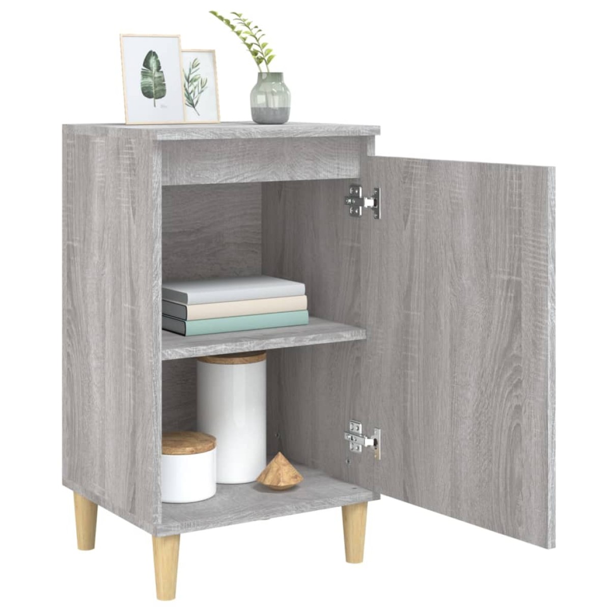 vidaXL Κομοδίνα 2 τεμ. Γκρι Sonoma 40x35x70 εκ. από Επεξεργασμένο Ξύλο