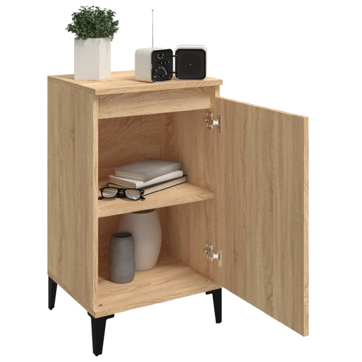 vidaXL Κομοδίνα 2 τεμ. Sonoma Δρυς 40x35x70 εκ. από Επεξεργασμένο Ξύλο