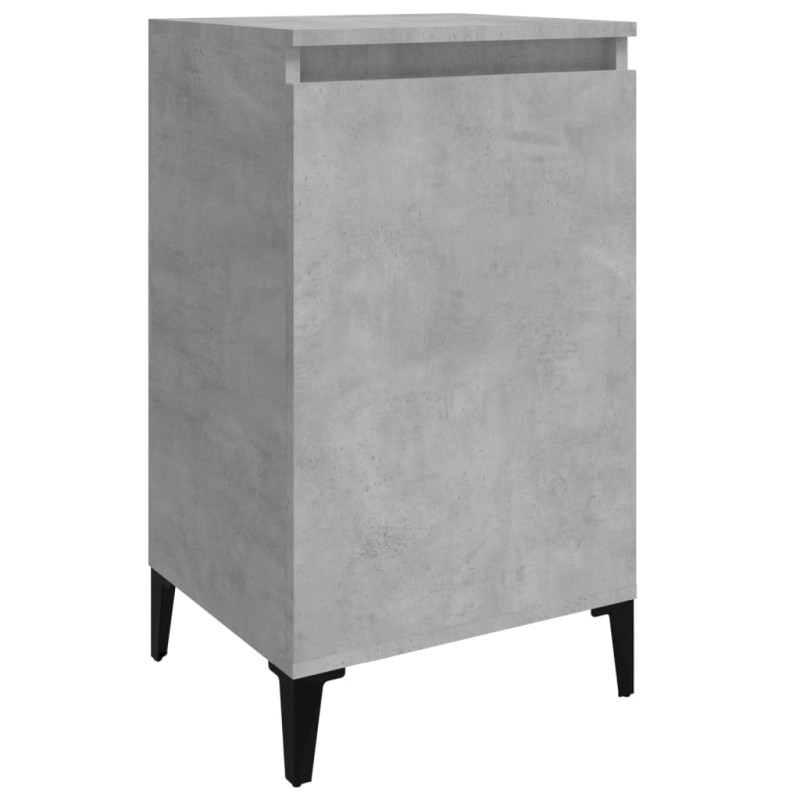 vidaXL Κομοδίνο Γκρι Σκυρ. 40x35x70 εκ. από Επεξεργασμένο Ξύλο