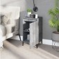 vidaXL Κομοδίνο Γκρι Σκυρ. 40x35x70 εκ. από Επεξεργασμένο Ξύλο