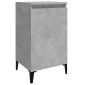 vidaXL Κομοδίνα 2 τεμ. Γκρι Σκυροδέματος 40x35x70 εκ. Επεξεργ. Ξύλο