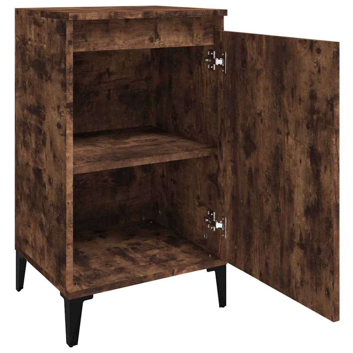 vidaXL Κομοδίνα 2 Τεμ. Καπνιστή Δρυς 40x35x70 εκ. Επεξεργασμένο Ξύλο