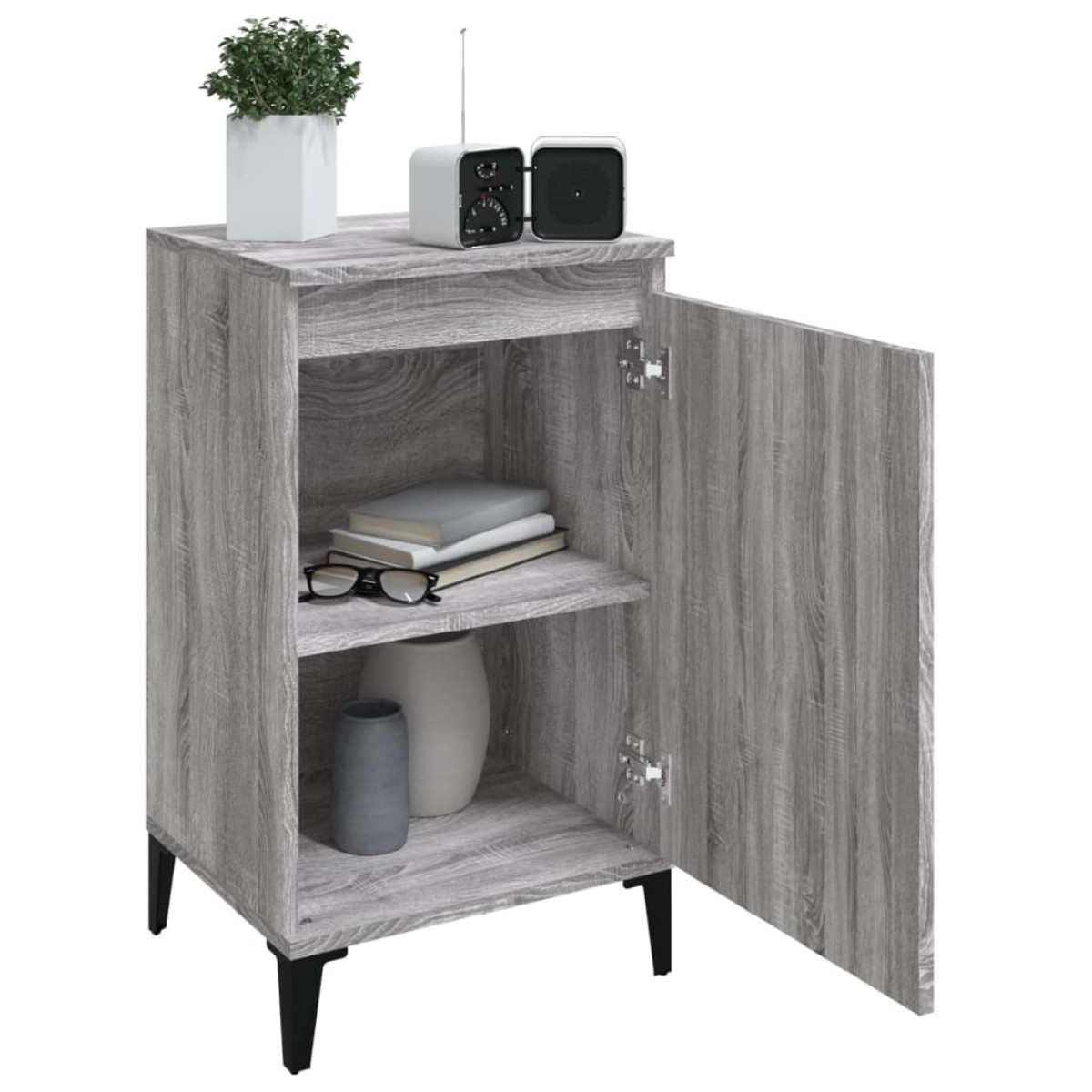 vidaXL Κομοδίνο Γκρι Sonoma 40x35x70 εκ. από Επεξεργασμένο Ξύλο