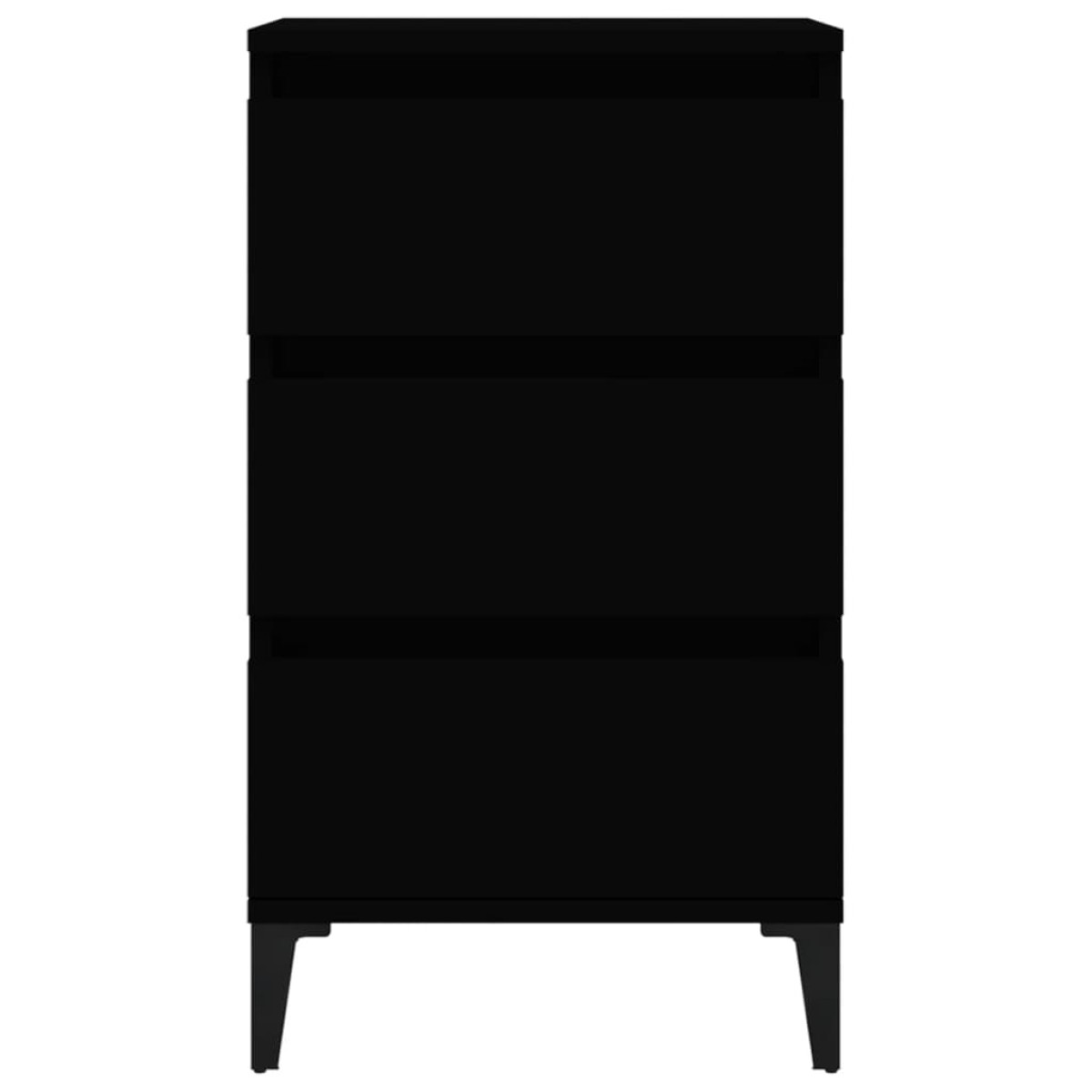 vidaXL Κομοδίνο Μαύρο 40 x 35 x 70 εκ. από Επεξεργασμένο Ξύλο