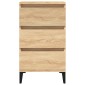 vidaXL Κομοδίνο Sonoma Δρυς 40x35x70 εκ. από Επεξεργασμένο Ξύλο