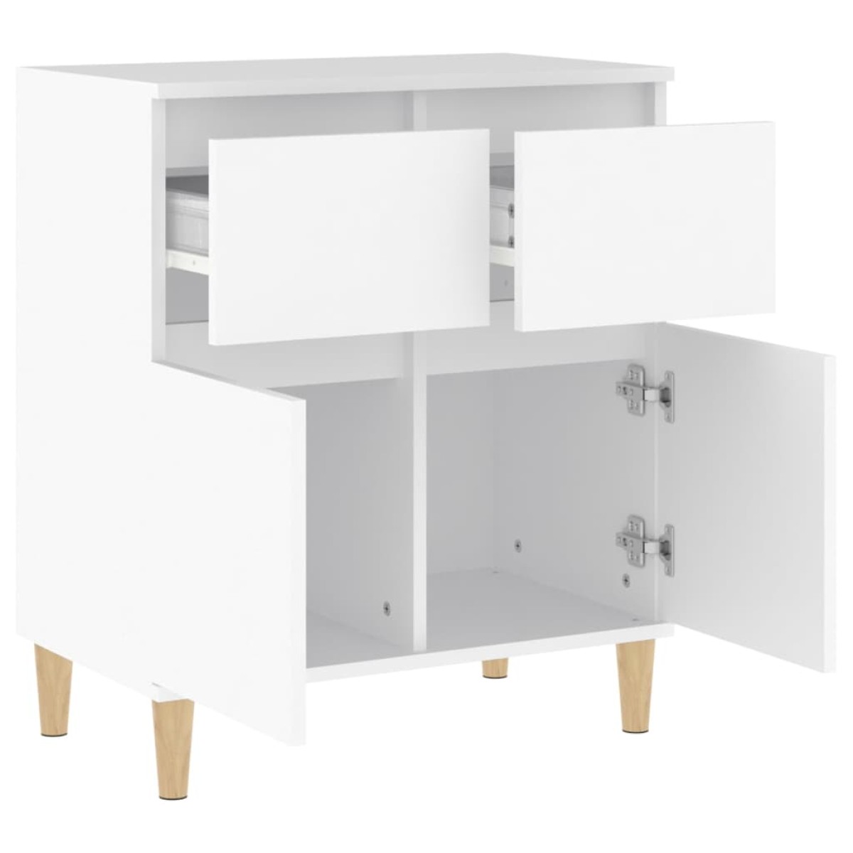 vidaXL Συρταριέρα Λευκή 60 x 35 x 70 εκ. από Επεξεργασμένο Ξύλο
