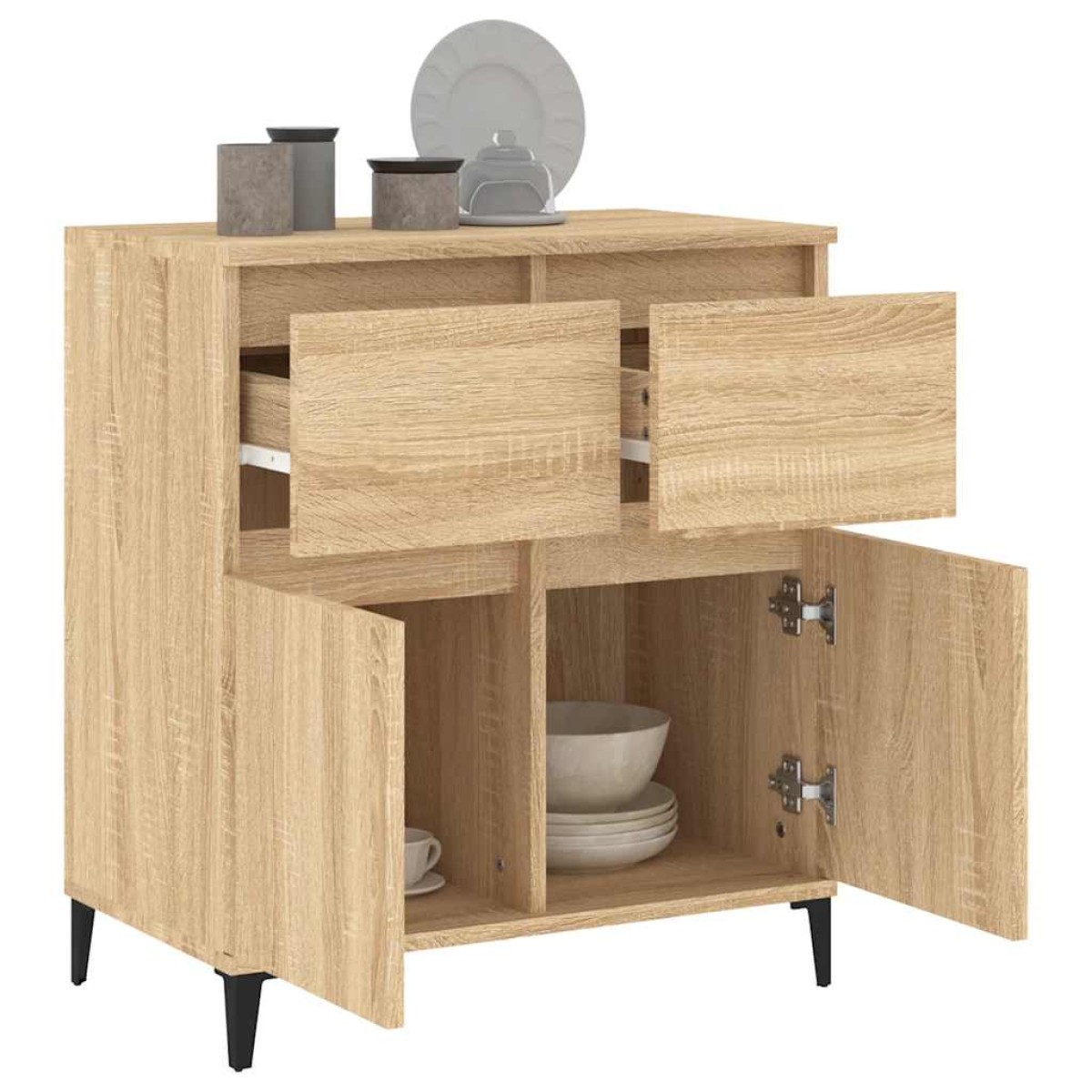 vidaXL Συρταριέρα Sonoma Δρυς 60x35x70 εκ. Επεξεργασμένο Ξύλο