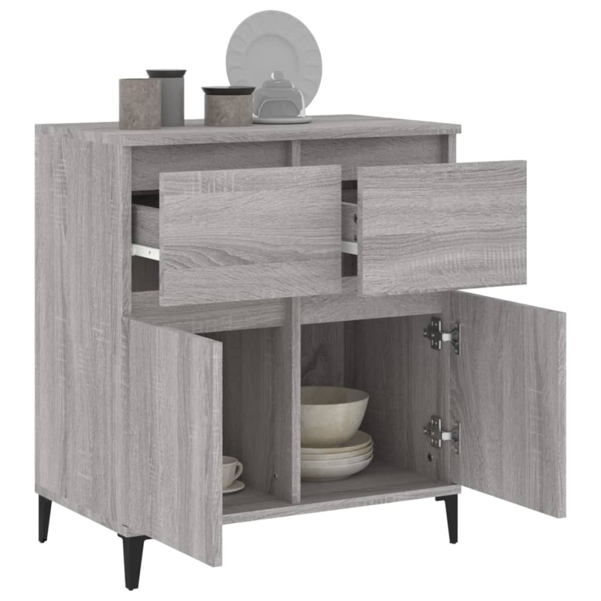 vidaXL Ντουλάπι Γκρι Sonoma 60x35x70 εκ. από Επεξεργασμένο Ξύλο
