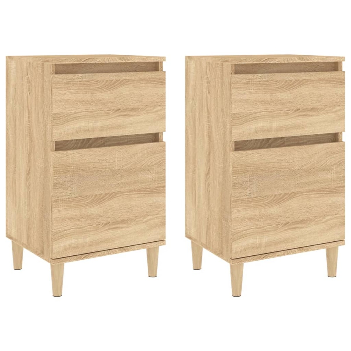 vidaXL Κομοδίνα 2 τεμ. Sonoma Δρυς 40x35x70 εκ.
