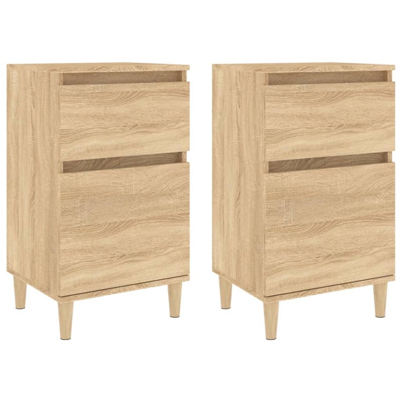 vidaXL Κομοδίνα 2 τεμ. Sonoma Δρυς 40x35x70 εκ.