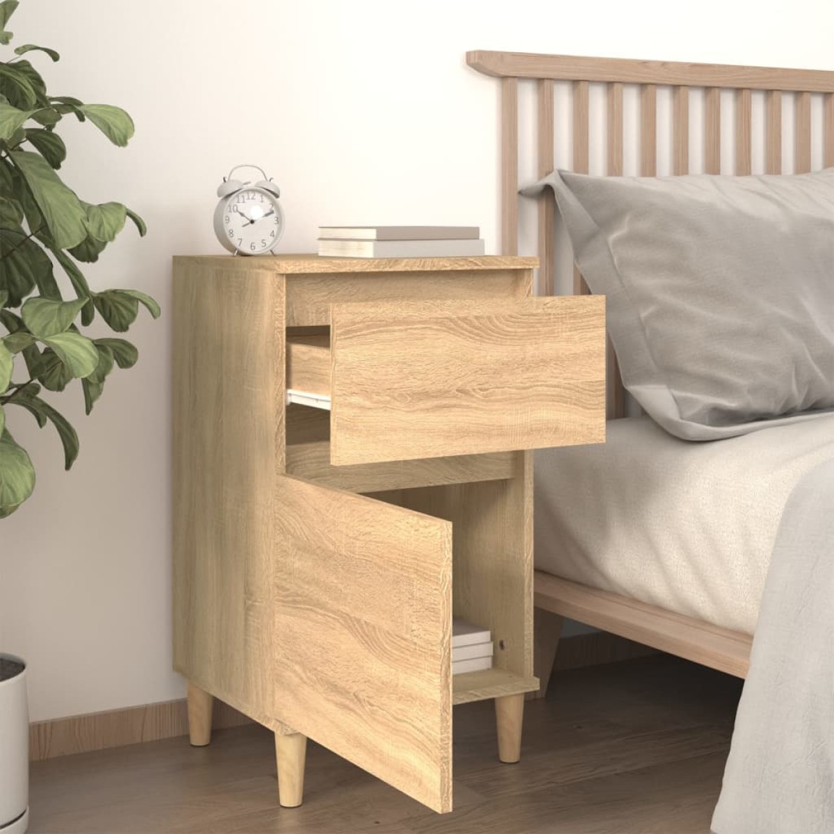 vidaXL Κομοδίνα 2 τεμ. Sonoma Δρυς 40x35x70 εκ.