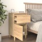 vidaXL Κομοδίνα 2 τεμ. Sonoma Δρυς 40x35x70 εκ.