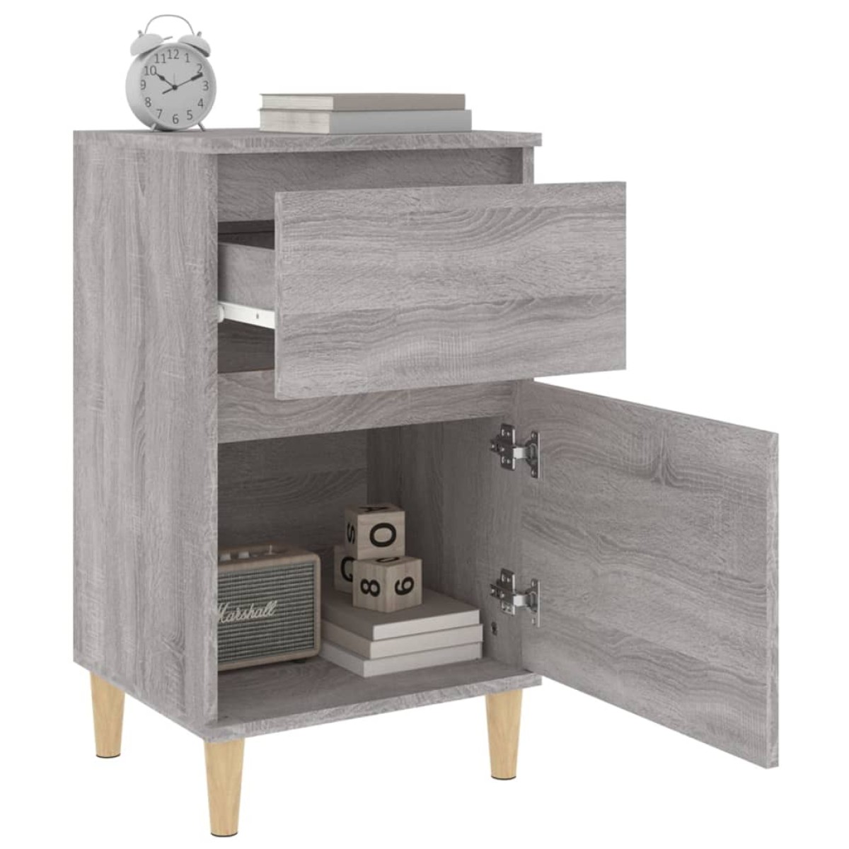 vidaXL Κομοδίνο Γκρι Sonoma 40x35x70 εκ.