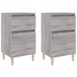 vidaXL Κομοδίνα 2 τεμ. Γκρι Sonoma 40x35x70 εκ.