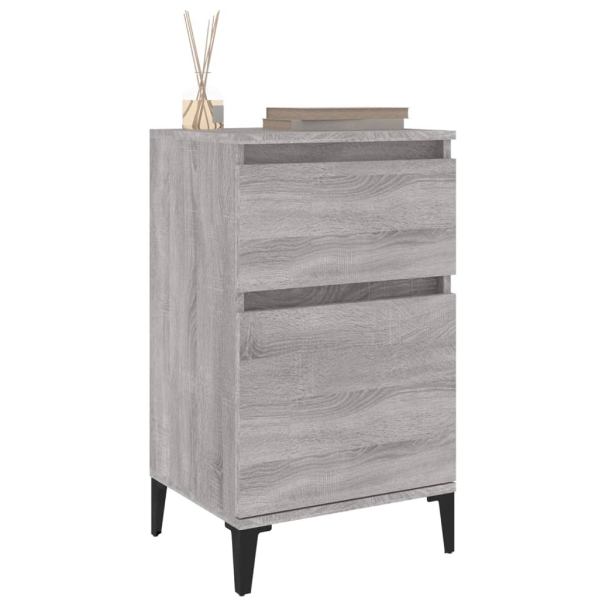 vidaXL Κομοδίνα 2 τεμ. Γκρι Sonoma 40x35x70 εκ.