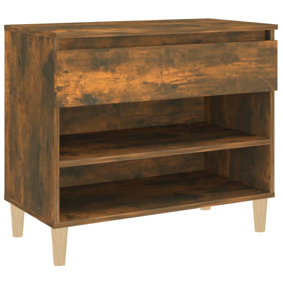 vidaXL Παπουτσοθήκη Καπνιστή Δρυς 70x36x60 εκ. από Επεξεργασμένο Ξύλο