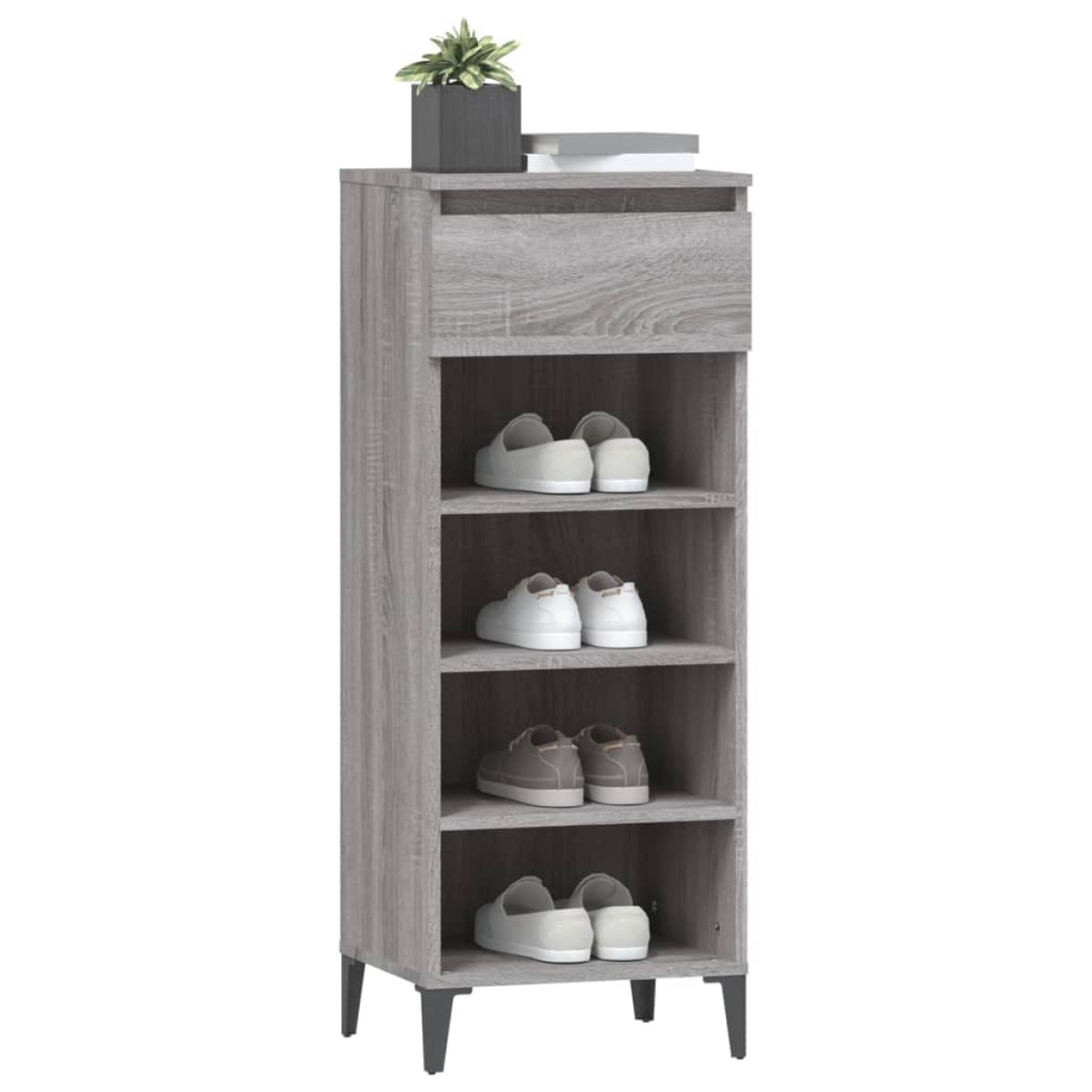 vidaXL Παπουτσοθήκη Γκρι Sonoma 40x36x105 εκ. από Επεξεργασμένο Ξύλο