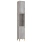 vidaXL Ντουλάπι Μπάνιου Γκρι Sonoma 30x30x190 εκ. Επεξεργασμένο Ξύλο