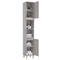 vidaXL Ντουλάπι Μπάνιου Γκρι Sonoma 30x30x190 εκ. Επεξεργασμένο Ξύλο