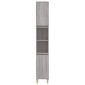 vidaXL Ντουλάπι Μπάνιου Γκρι Sonoma 30x30x190 εκ. Επεξεργασμένο Ξύλο