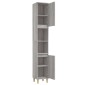vidaXL Ντουλάπι Μπάνιου Γκρι Sonoma 30x30x190 εκ. Επεξεργασμένο Ξύλο
