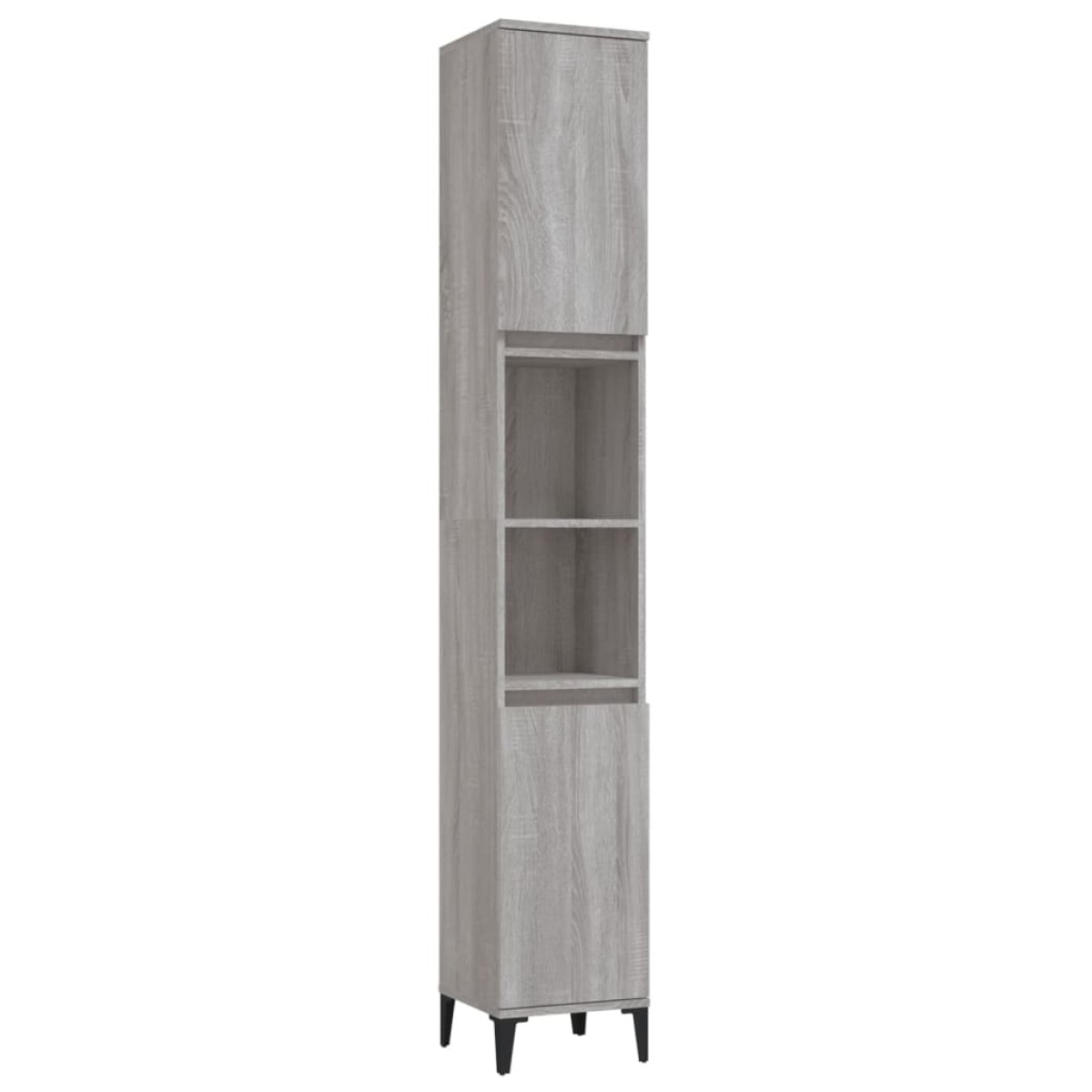 vidaXL Ντουλάπι Μπάνιου Γκρι Sonoma 30x30x190 εκ. Επεξεργασμένο Ξύλο