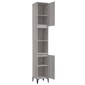 vidaXL Ντουλάπι Μπάνιου Γκρι Sonoma 30x30x190 εκ. Επεξεργασμένο Ξύλο