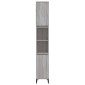 vidaXL Ντουλάπι Μπάνιου Γκρι Sonoma 30x30x190 εκ. Επεξεργασμένο Ξύλο