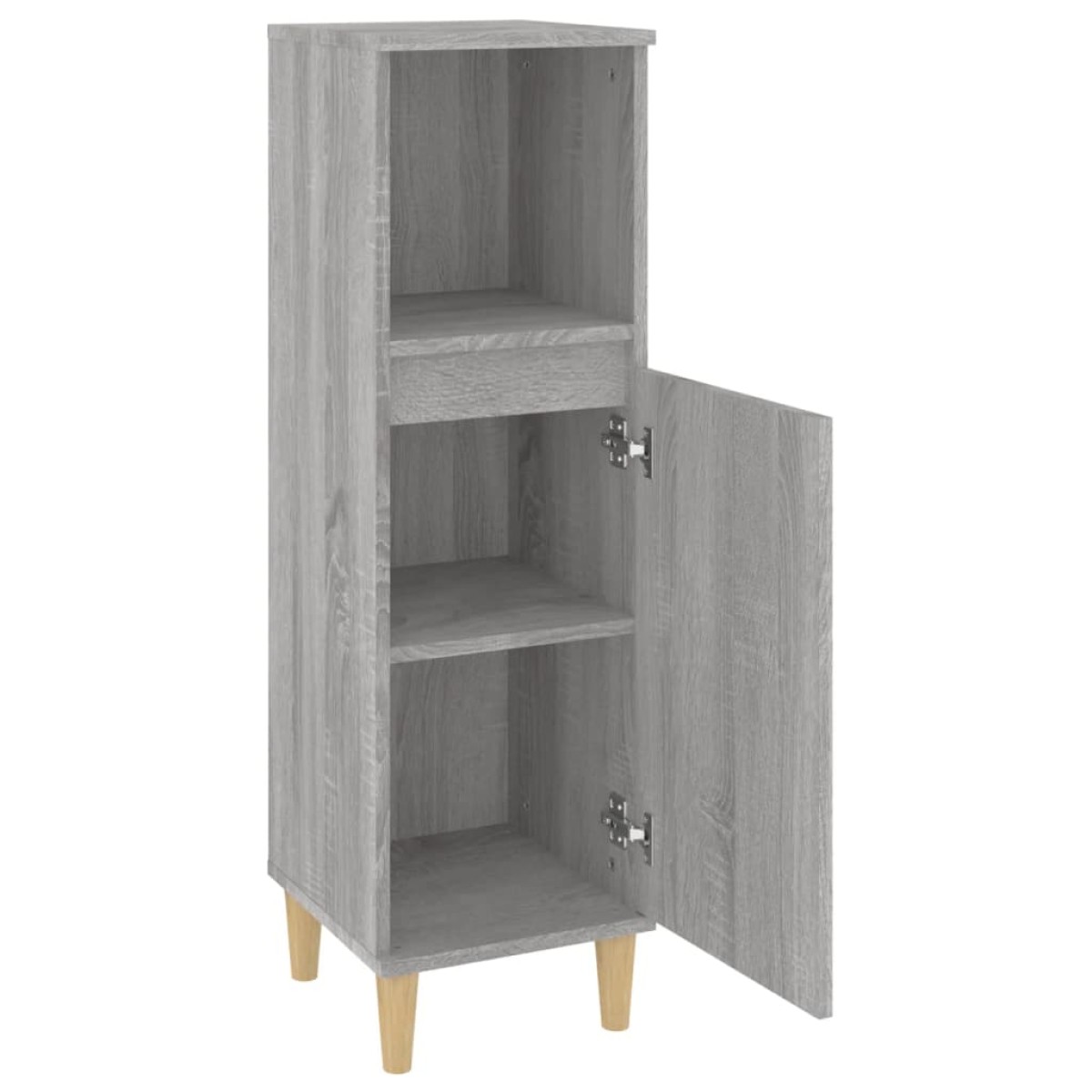 vidaXL Ντουλάπι Μπάνιου Γκρι Sonoma 30x30x100 εκ. Επεξεργασμένο Ξύλο
