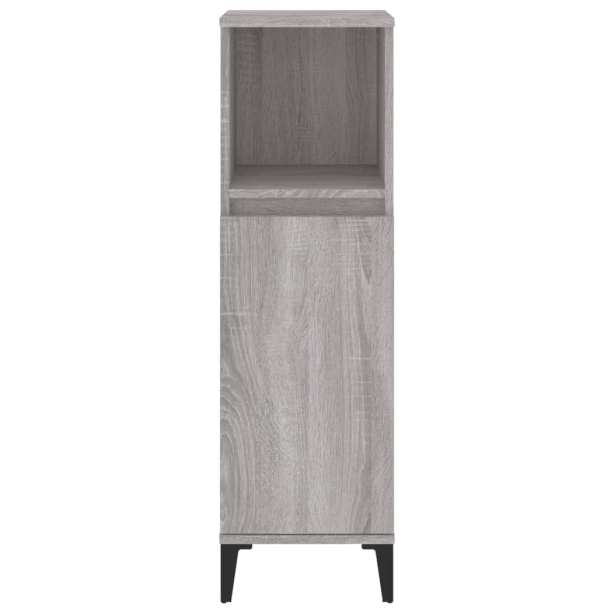 vidaXL Ντουλάπι Μπάνιου Γκρι Sonoma 30x30x100 εκ. Επεξεργασμένο Ξύλο