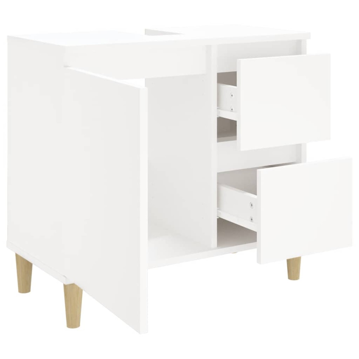 vidaXL Ντουλάπι Μπάνιου Λευκό 65 x 33 x 60 εκ. από Επεξεργασμένο Ξύλο