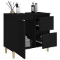 vidaXL Ντουλάπι Μπάνιου Μαύρο 65x33x60 εκ. Επεξεργασμένο Ξύλο