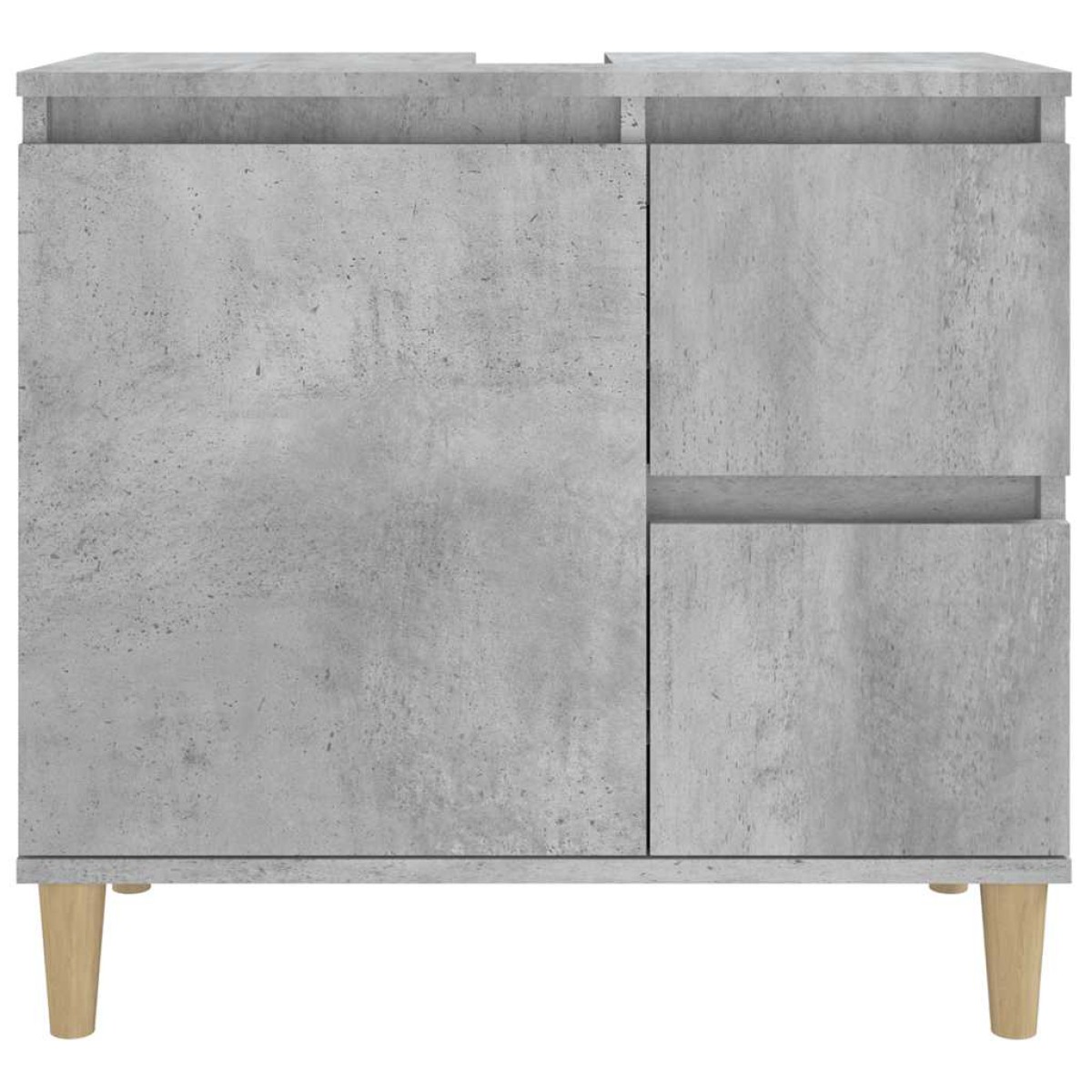 vidaXL Ντουλάπι Μπάνιου Γκρι Σκυροδέματος 65x33x60 εκ. Επεξ. Ξύλο