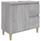 vidaXL Ντουλάπι Μπάνιου Γκρι Sonoma 65x33x60 εκ. Επεξεργασμένο Ξύλο
