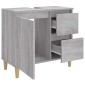 vidaXL Ντουλάπι Μπάνιου Γκρι Sonoma 65x33x60 εκ. Επεξεργασμένο Ξύλο