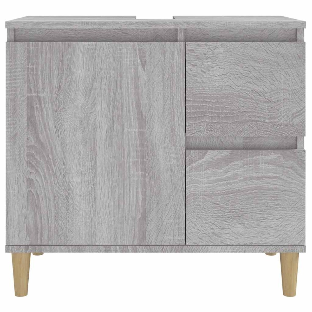 vidaXL Ντουλάπι Μπάνιου Γκρι Sonoma 65x33x60 εκ. Επεξεργασμένο Ξύλο
